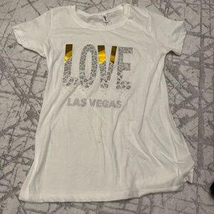 a white las vegas shirt